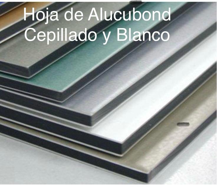Alucobond cepillado y blanco