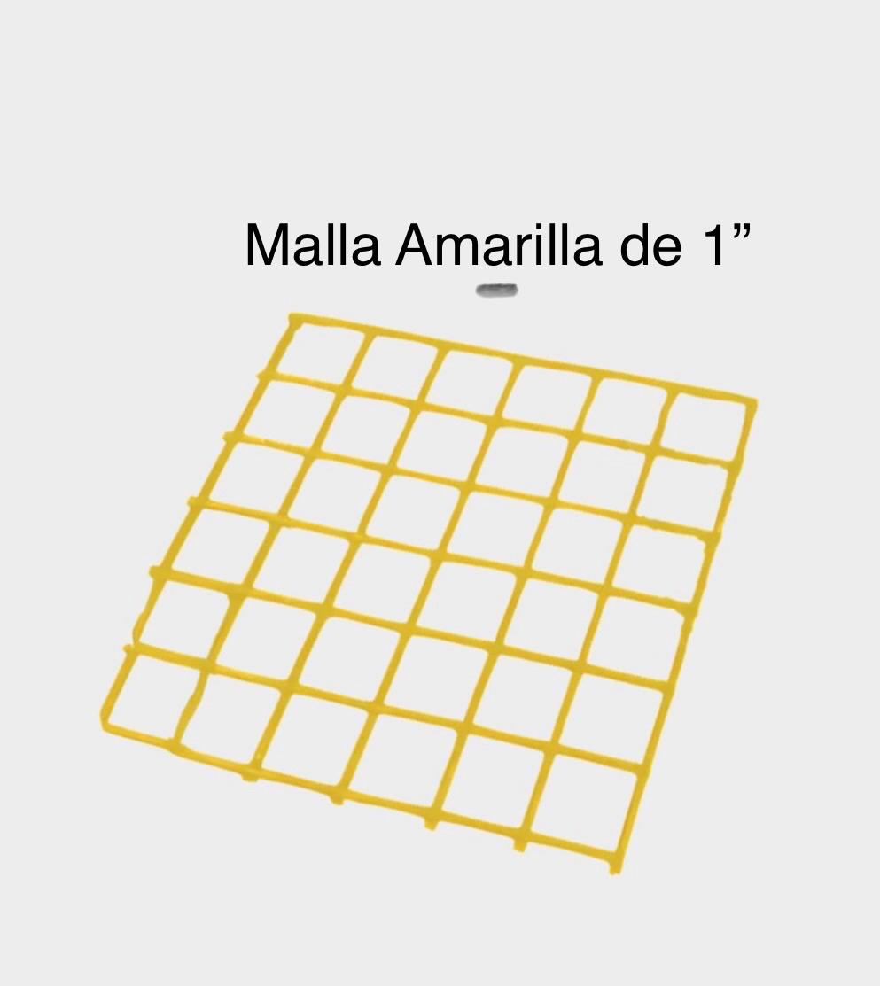Malla amarilla de 1 pulgada