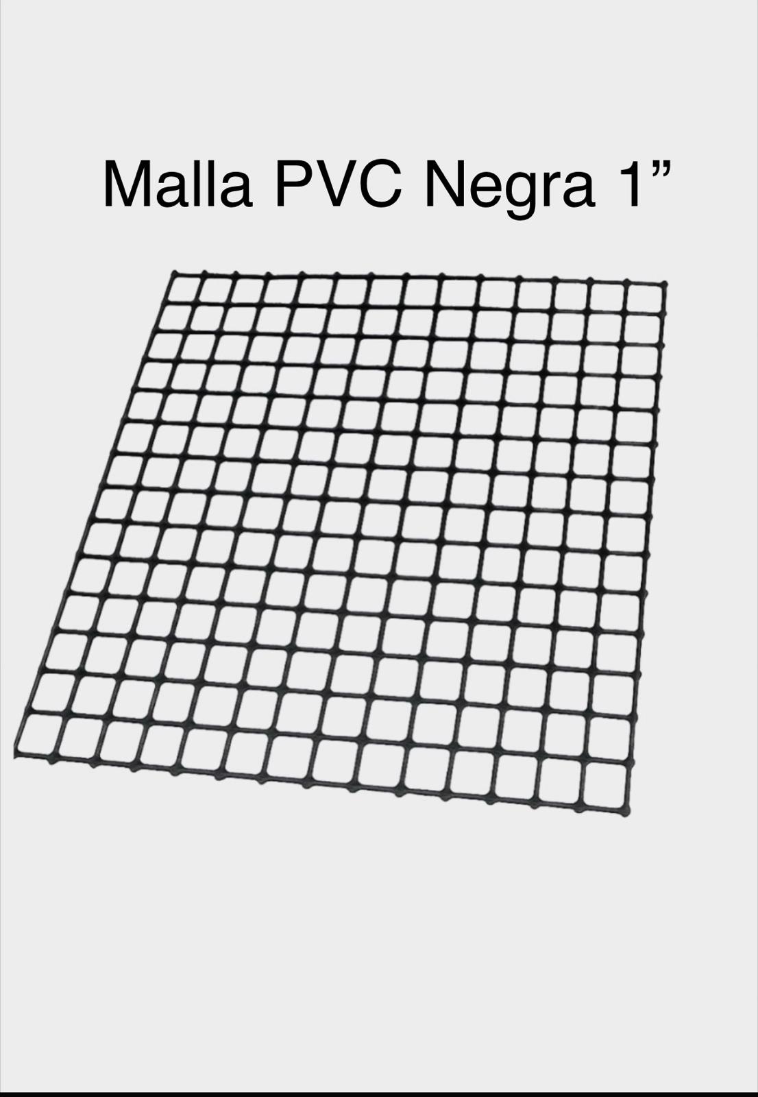Malla PVC negra de 1 pulgada